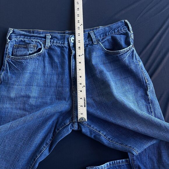 Calvin Klein Mens Jeans Size 36 x31 Relaxed Straight Blue Denim Casual Everyday - Picture 10 of 12